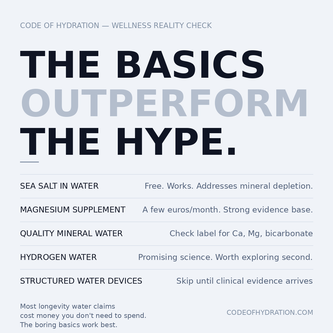 Longevity Water: What’s Real, What’s Hype, and What’s Worth Your Money
