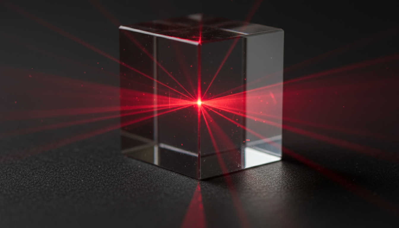 Red light beams through a prism, the science of photobiomodulation